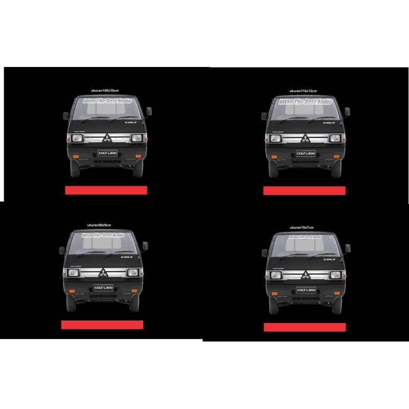 0574 custom nama sticker cutting sticker kaca depan mobil l 300