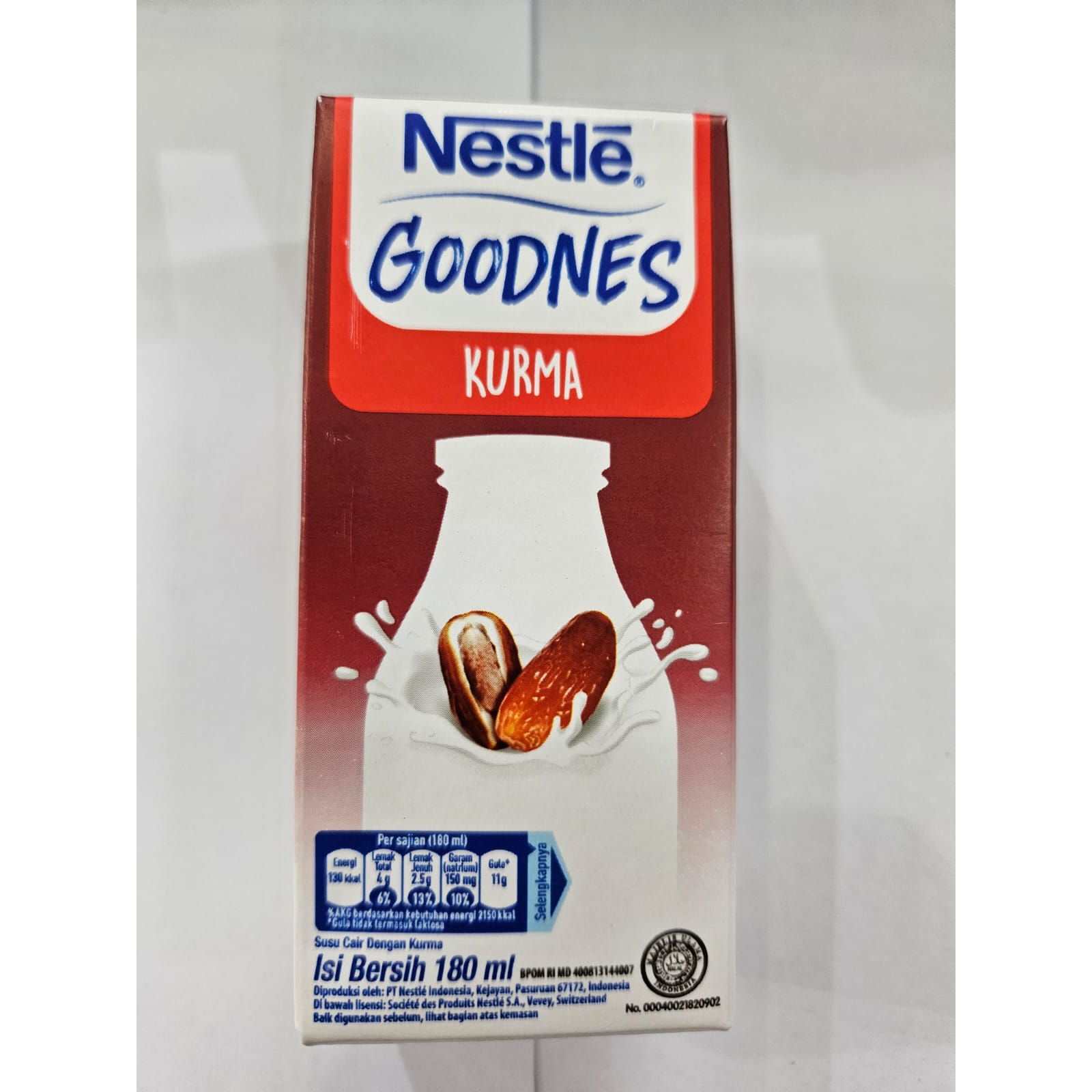 Nestle Goodness UHT 180 ML: Kencur Kurma Full Cream Jahe Madu