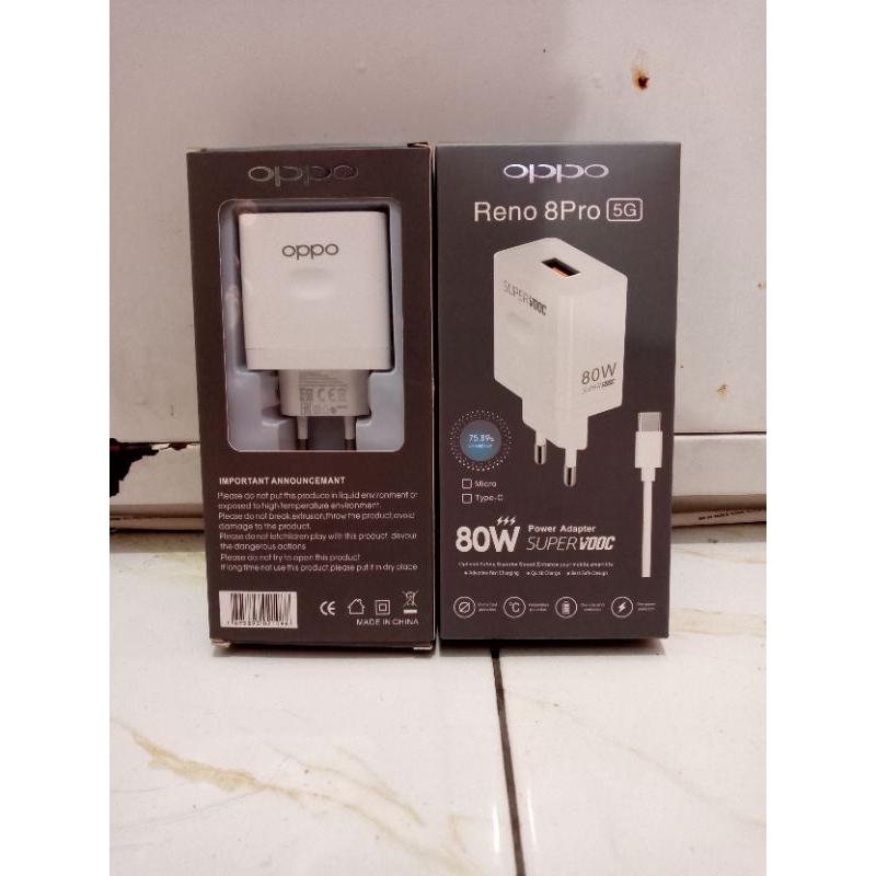 Charger Oppo 80W Micro usb/Tipe-C