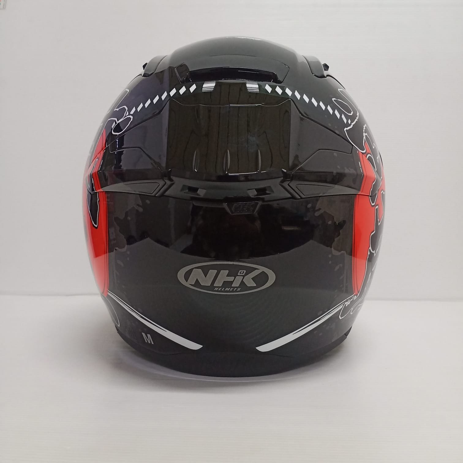 HELM FULL FACE NHK GP PRIME BUSHIDO #1 BLACK RED SINGLE VISOR 1V DARK SMOKE