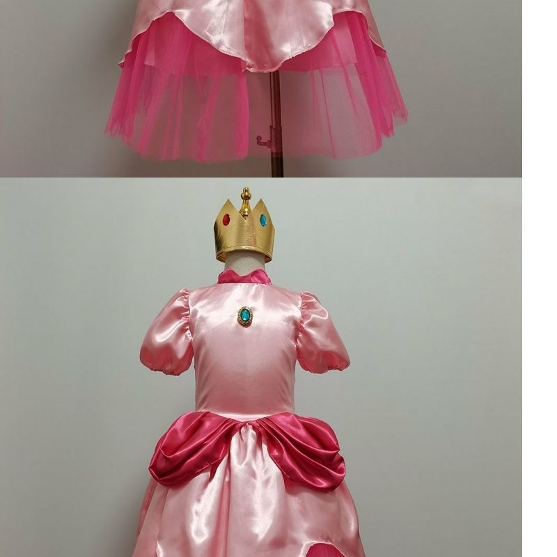 [MikanHiro Store] Costume Princess Peach Mario Bross ukuran Anak Anak