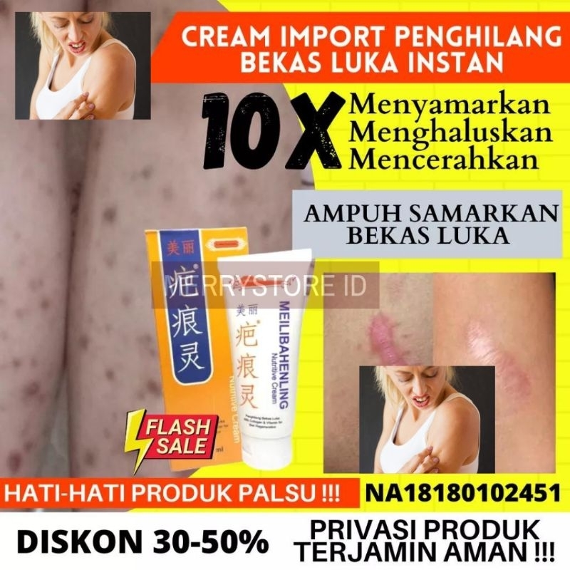 Official Original Meilibahenling Penghilang Bekas Luka HItam Bopeng Koreng /Jerawat Permanen