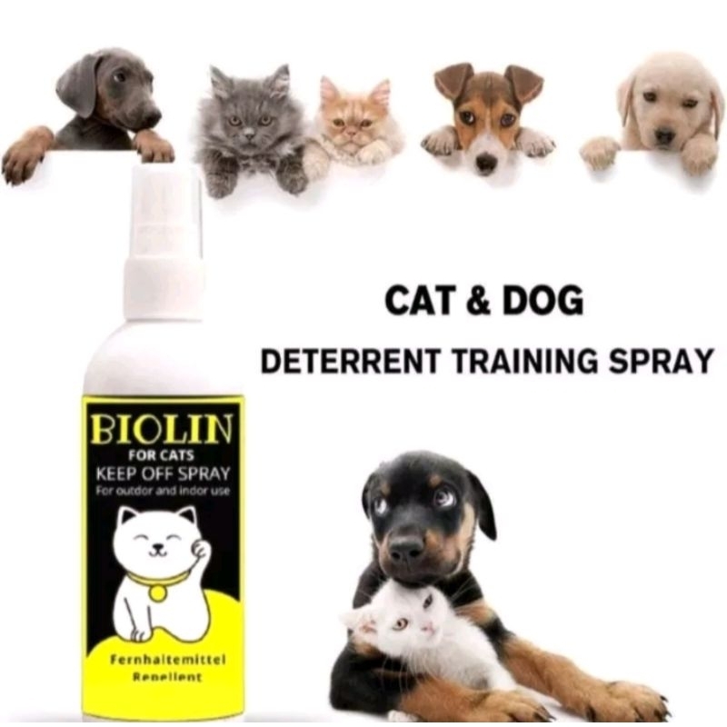 Pengusir Kucing Cat BIOLIN 120 Ml Spray Anti Kucing Melatih Kucing Bab Dan Pipis Sembarangan Shaestore15