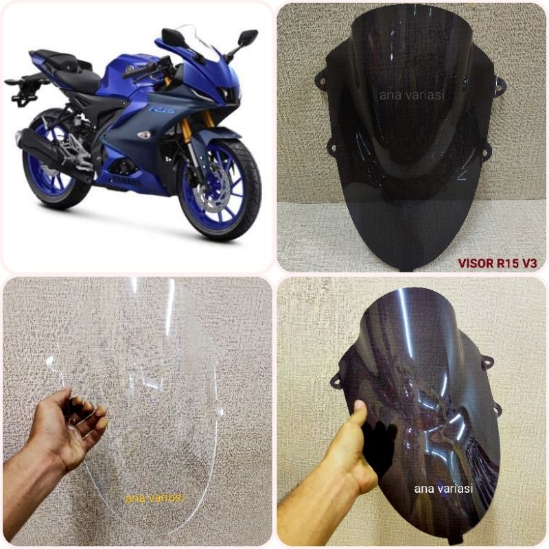 visor R15 V3 visor Yamaha r15 V3 windshield R15 V3 visor Yamaha r15 v3