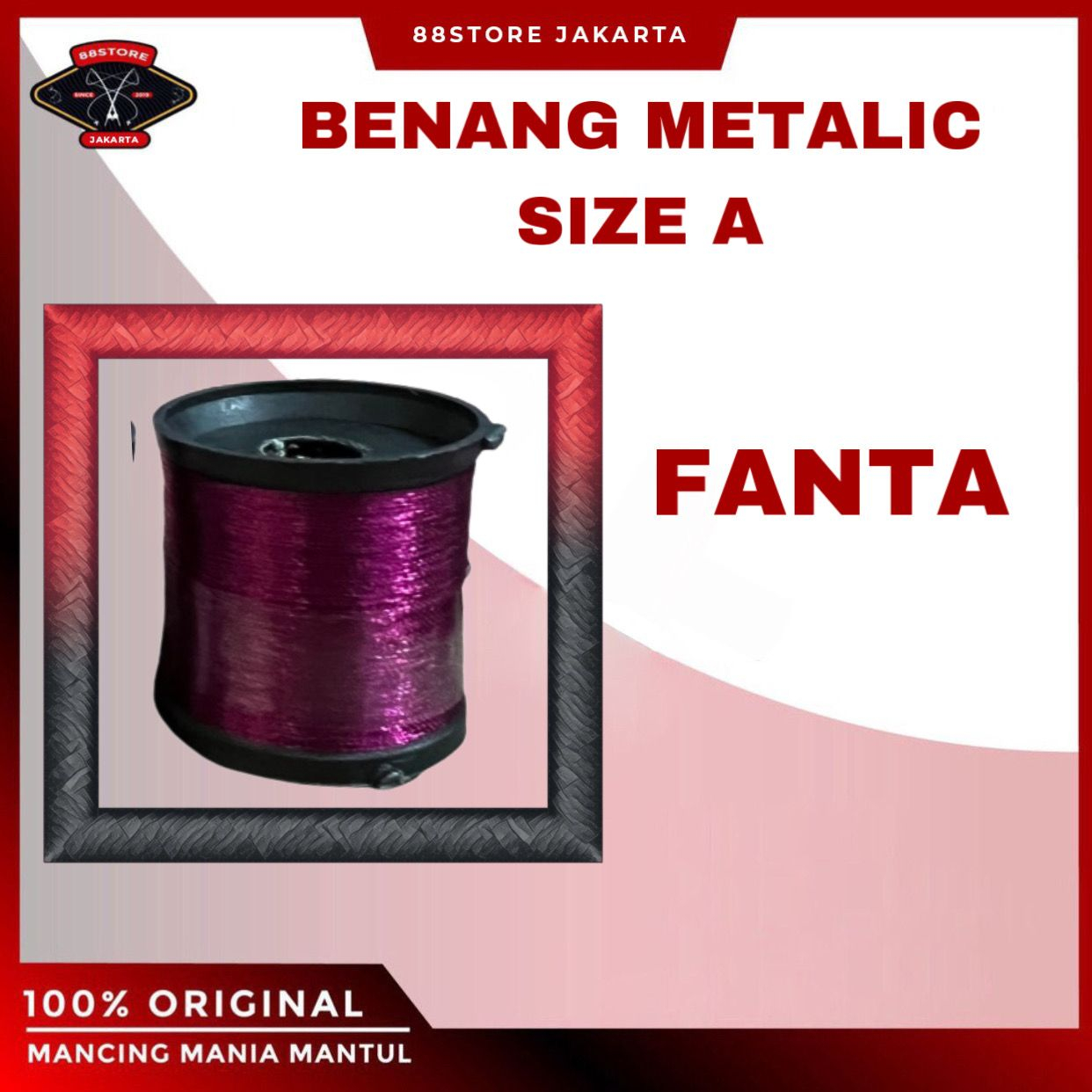 88storejakarta Benang wrapping custom joran Metallic size A