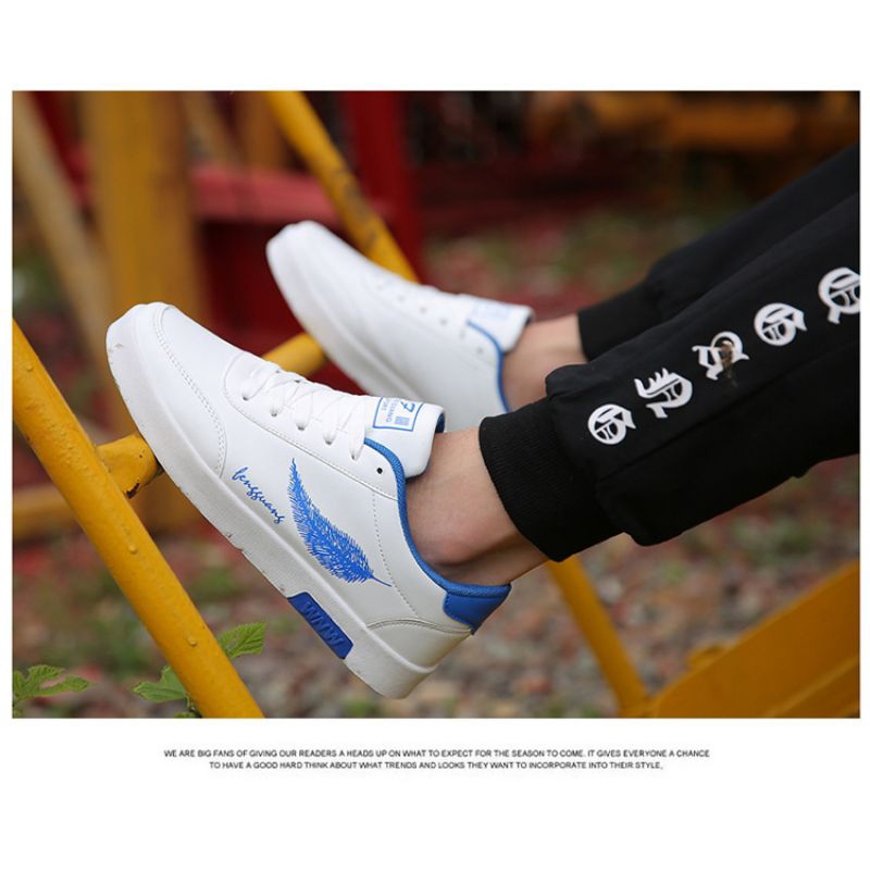 Sepatu Sneakers Pria Wanita Kasual Motif Daun Terlaris