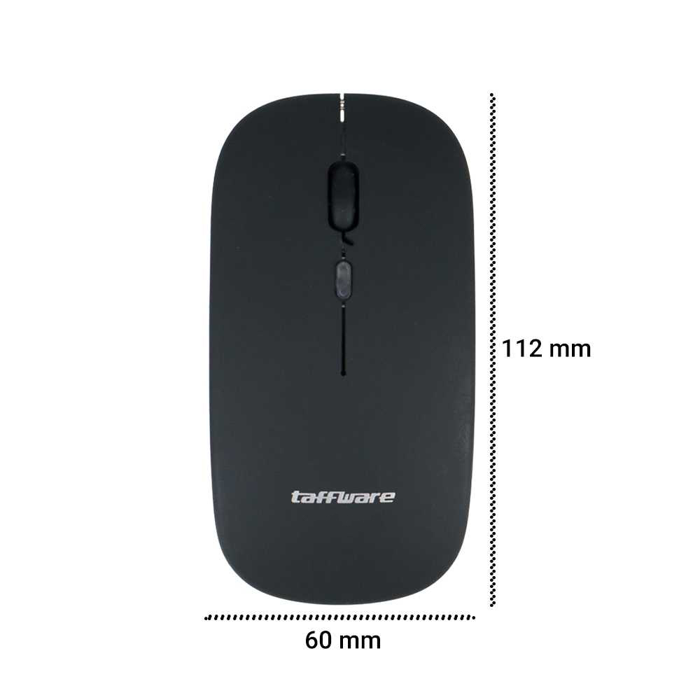 Taffware Mouse Wireless RGB Dual Mode 2.4GHz + Bluetooth 5.2 - DC001 - Black