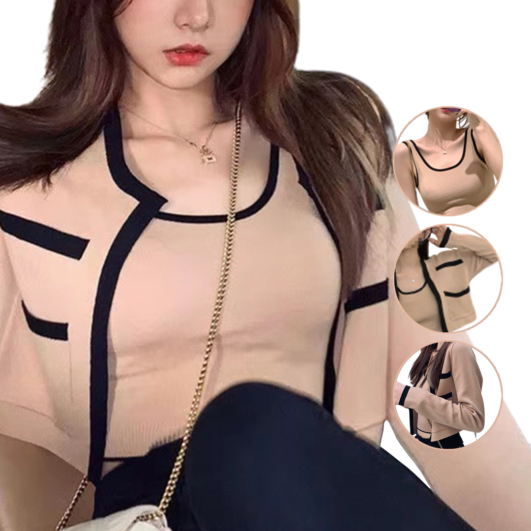 Atasan Wanita Model Korean Style Keren 2In1 Lengan Panjang - SOSOYO