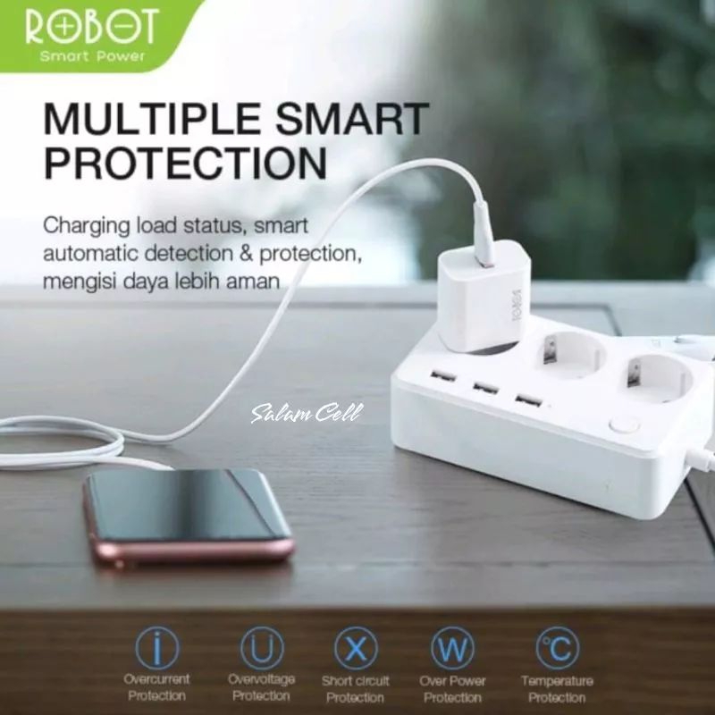 Kepala Charger ROBOT RT-K8 10W 2A 1kotak Isi 10pcs Original Garansi Resmi