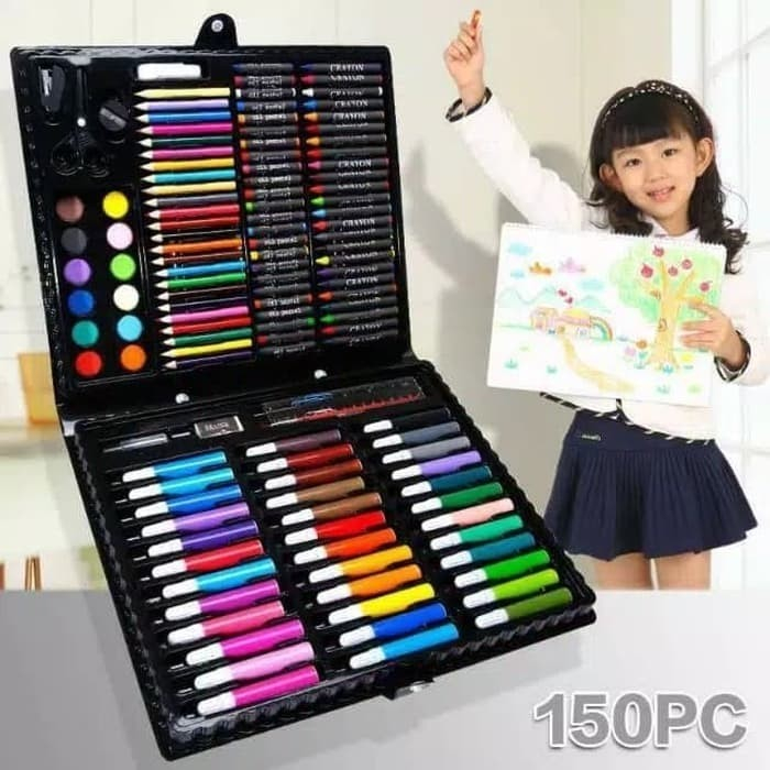 

Art Set Alat Gambar Pensil Warna Lukis 150 Pcs Anak