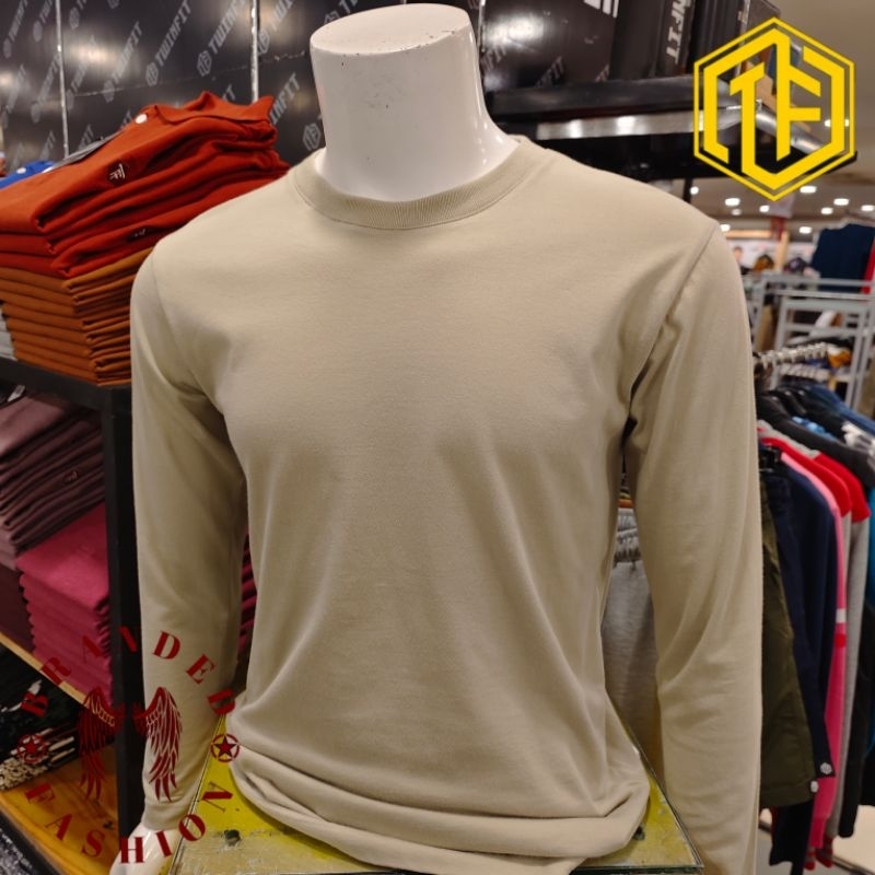 TWINFIT RM KAOS POLOS LENGAN PANJANG TOKYO 007 KHAKY