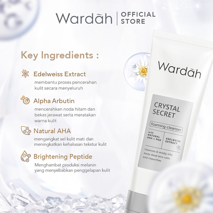 Wardah Crystal Secret Foaming Cleanser 100ml