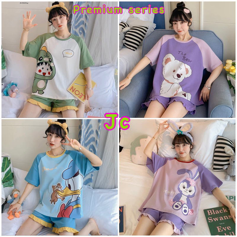 JC - Stelan Import Premium HP / Stelan tidur Import Hotpant / Piyama wanita terbaru / Piyama wanita Import Murah / Sleepwear Premium