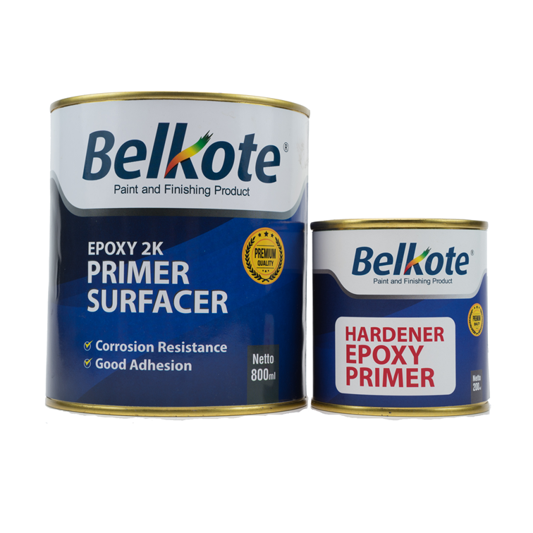 Cat Dasar / Epoxy Belkote 2K Primer Surfacer (Kaleng Biru) 800 ml + Hardener