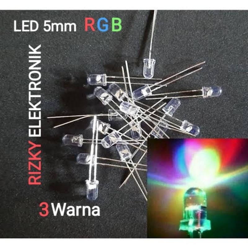 Lampu Super LED 3 Warna 5mm RGB Hias Praktek Sekolah