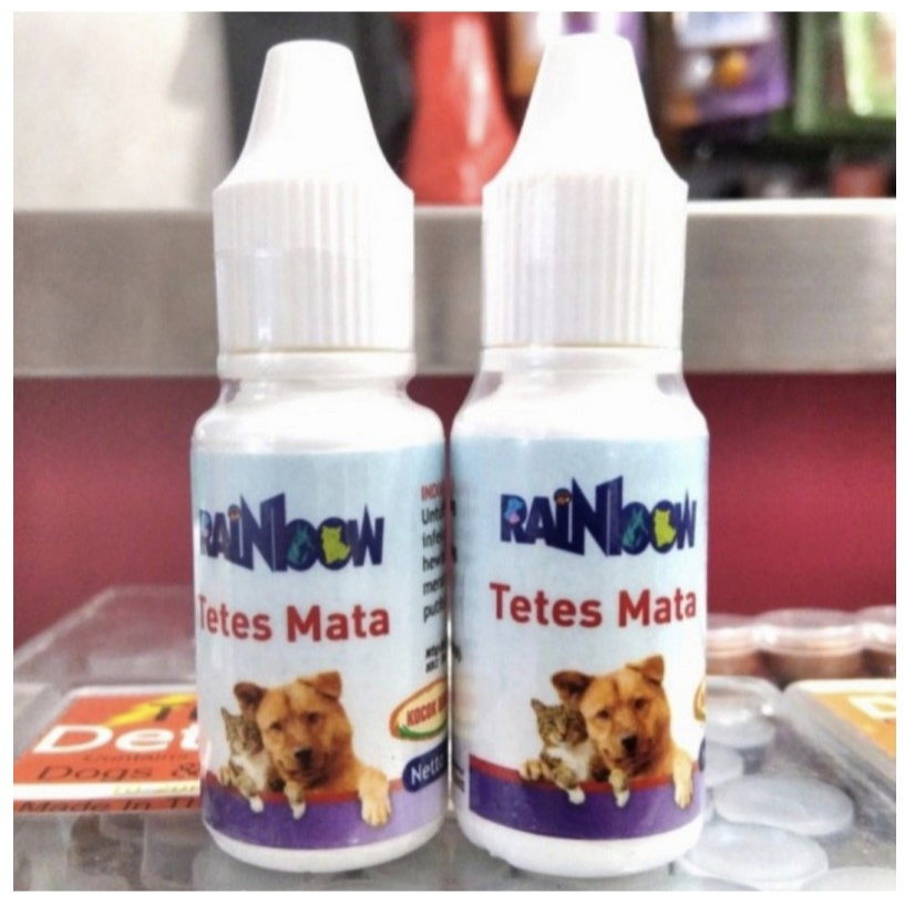 Rainbow Obat Tetes Mata Hewan Kucing Anjing 8ML Obat Tetes Sakit Mata