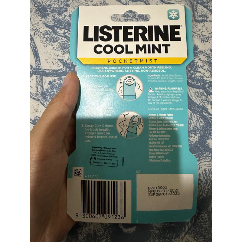 MJ88 Listerine Cool Mint Mist Pocket Mist / Listerine PocketMist 140 Sprays / Listerine Pocketmist Cool mint 7.7ml Super Murah