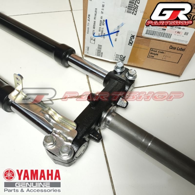 segitiga + shokbreaker set depan hitam mio smile soul fino ori ygp original yamaha shok breker shokbreker segitiga garpu