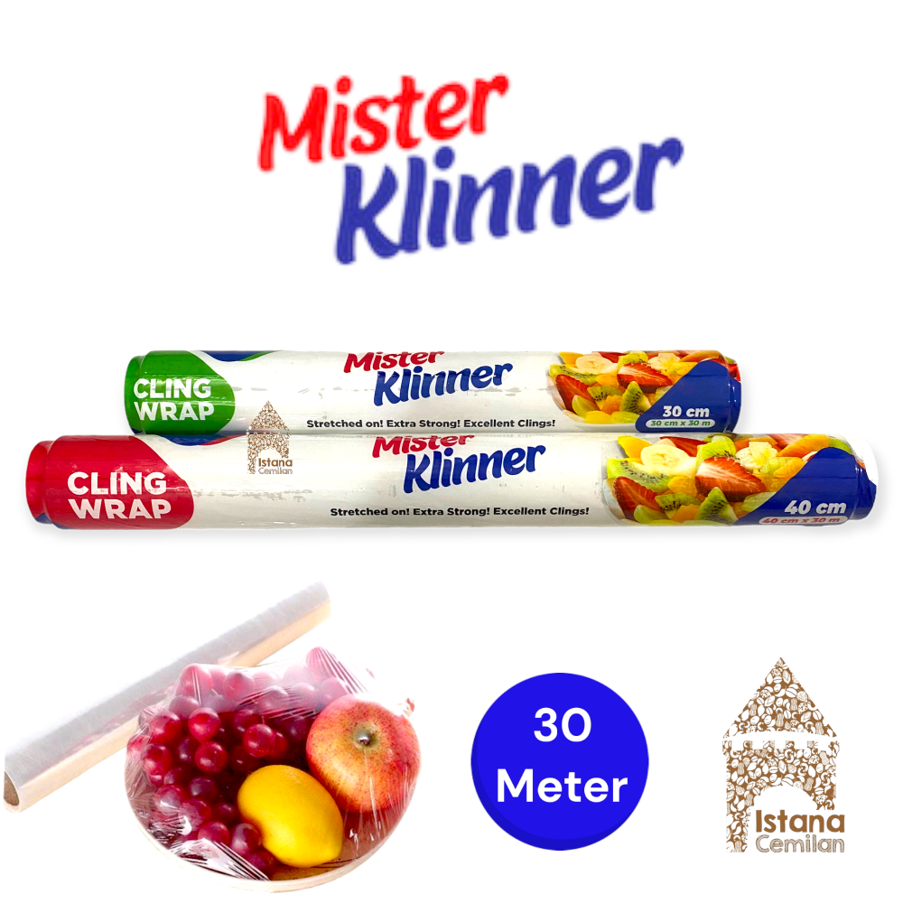 Mister Klinner Cling Wrap Plastik Lilit Pembungkus Makanan 30 meter x 30 / 40 cm