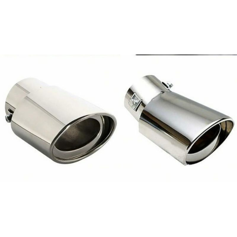 Sambungan Ujung Pipa Knalpot Mobil Muffler Cutter Tailpipe 1 Lubang Ujung Knalpot Buntut Muffler