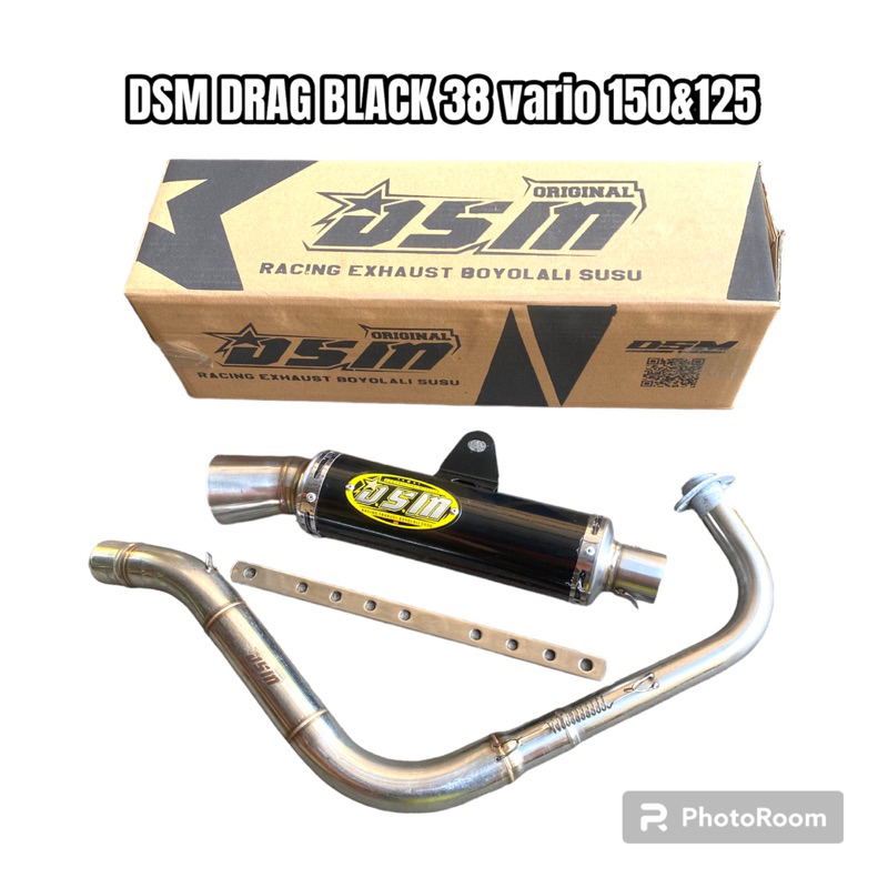 Knalpot Dsm Drag black Vario 150 cobra vario 125 cobra