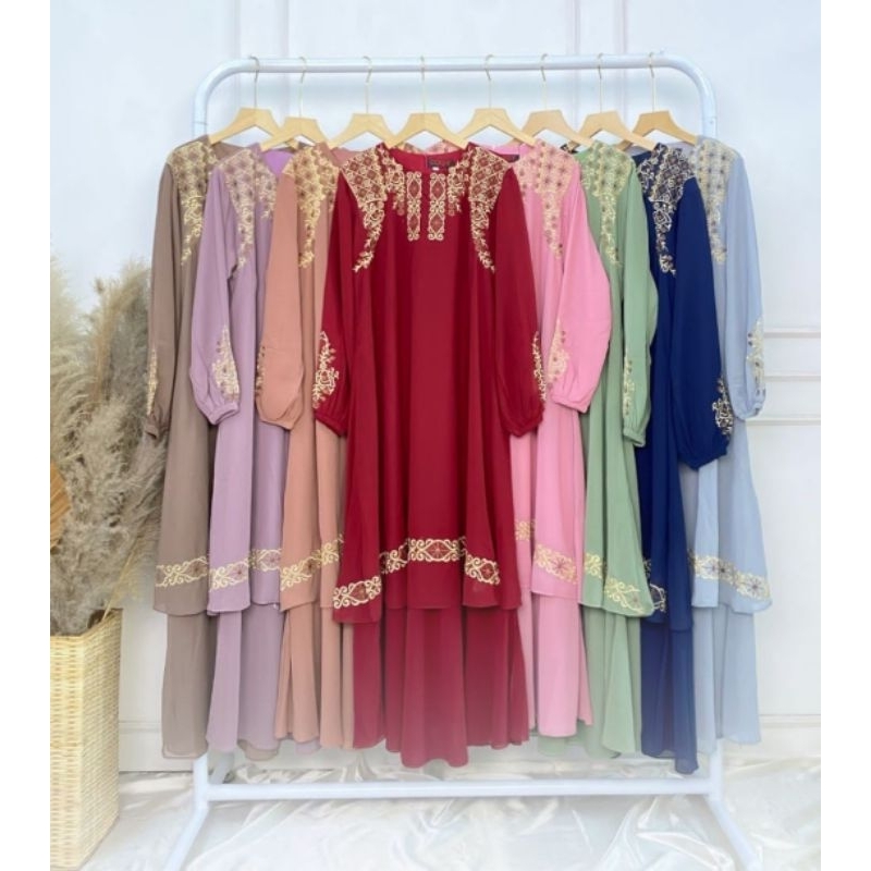 Gamis Kayla Bordir Original Butik