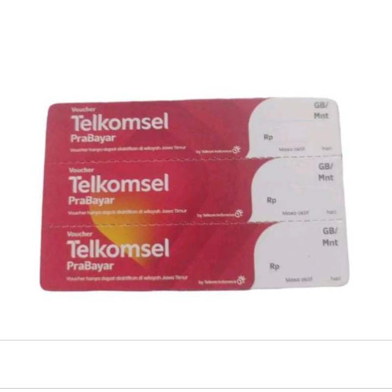 voucher kosongan/blank all operator axis/xl/telkomsel/indosat/tri/smartfren