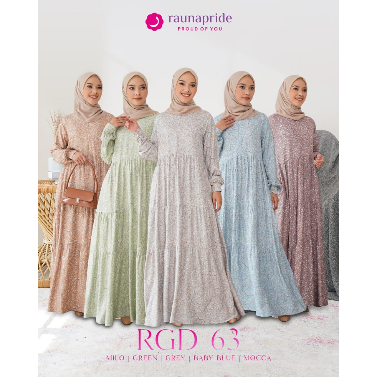 Gamis rayon rgd 63 / gamis wanita / dress wanita / baju muslim / pakaian wanita / gamis busui friend