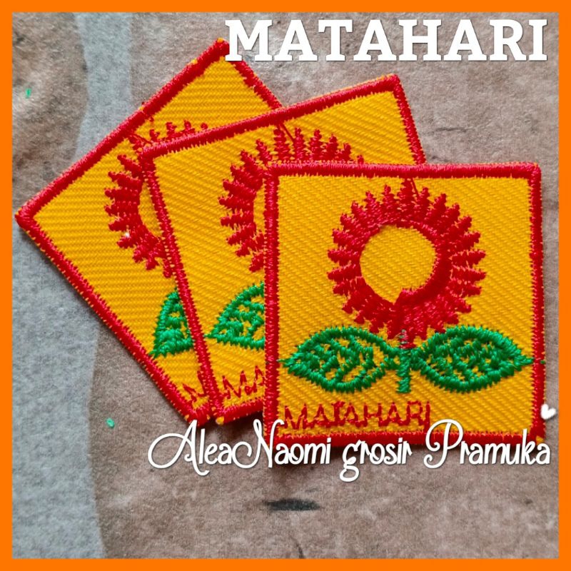 Tanda regu Pramuka Putri bordir bunga matahari bordir tanda regu bunga matahari bordir tanda regu matahari bordir
