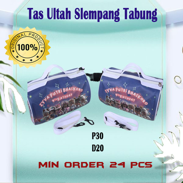 

Tas Souvenir Ultah Slempang Tabung Kendang/ Hampers Tube bag Premium Custom