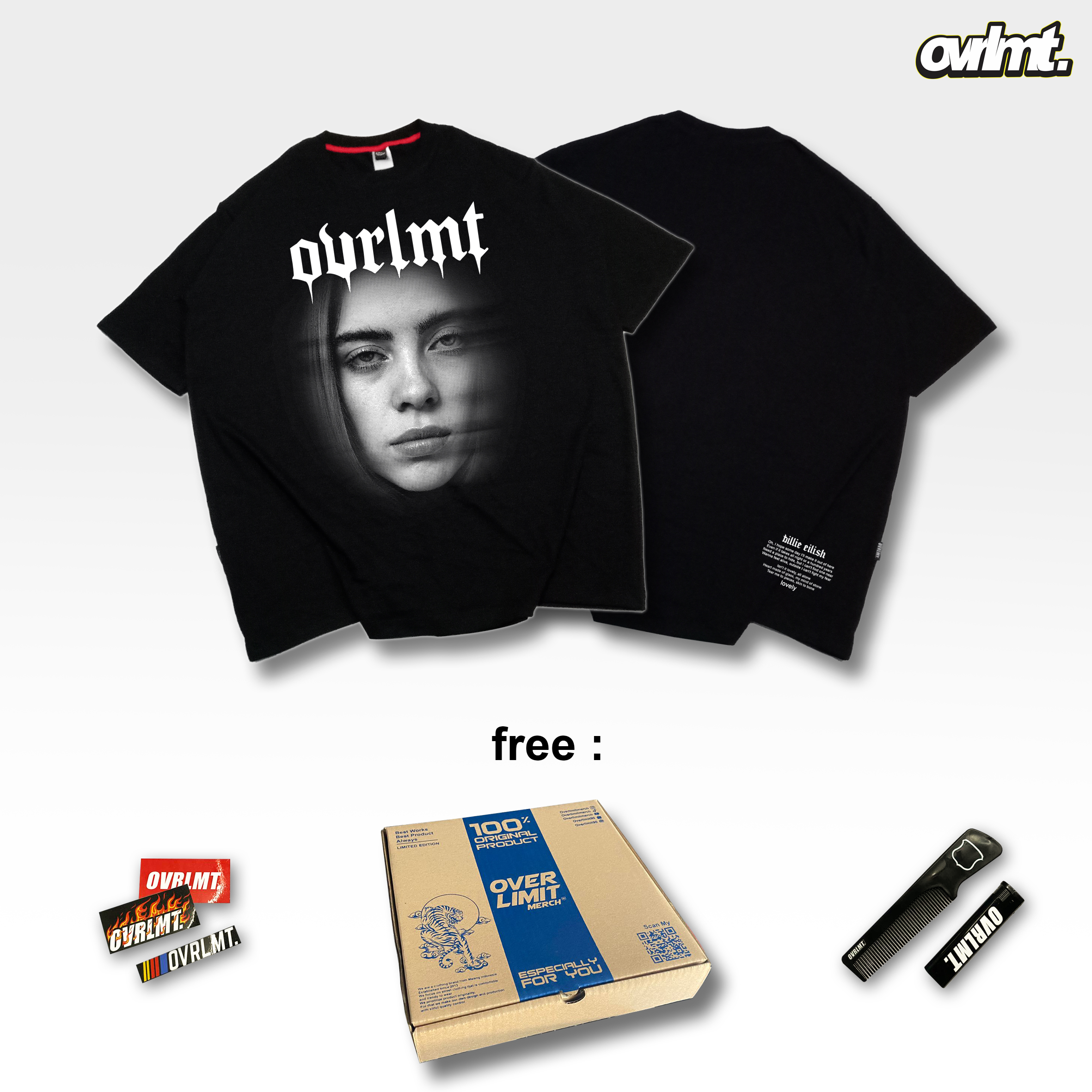 Kaos Oversize OVERLIMIT Tshirt Over Size Street Wear