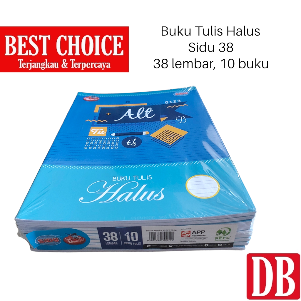 

Buku Tulis Halus / Garis Tiga SIDU / VISION 38 Lembar (10 Pcs)