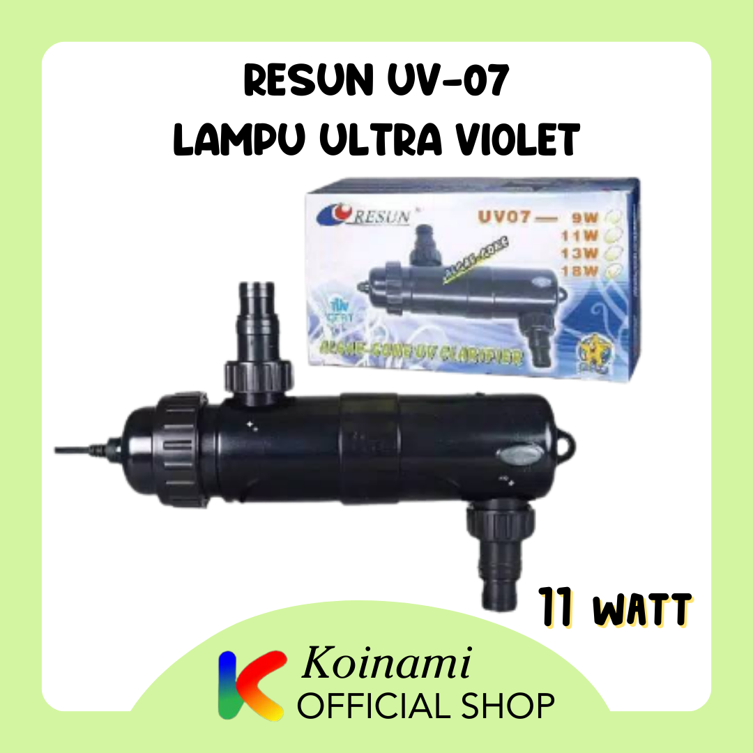 RESUN UV-07 11watt / lampu ultra violet / alegae / lumut / air / kolam ikan koi penjernih aquarium