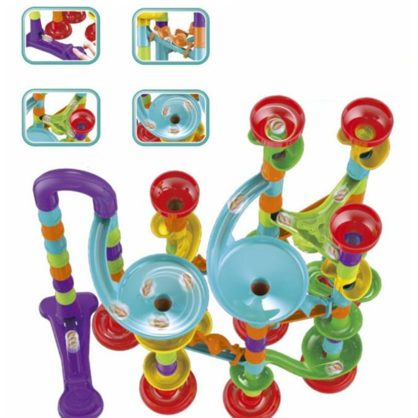 Marble Run Building Blocks 113 Pcs / DIY Set Mainan Konstruksi 3D Maze Ball Roll / Pipa Seluncuran Bola Kelereng CBKS BS