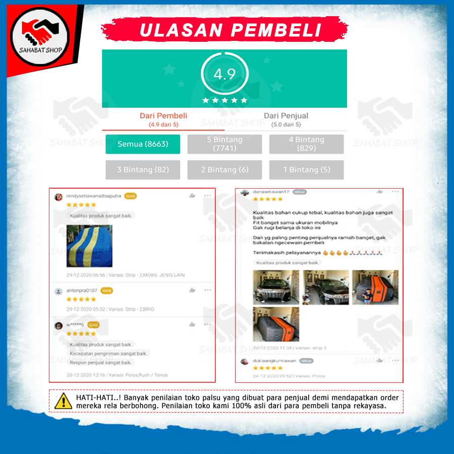 Body Cover Sarung Mobil Avanza Rush Ertiga Hrv Brio Xpander Jazz Rocky Raize Innova Mobilio Xenia Agya Ayla Calya Yaris Kijang Terios BRV CRV Livina APV Tutup Mantel Penutup Jas Selimut Tutupan Mantol kelambu Pembungkus Outdoor Waterproof Anti Air