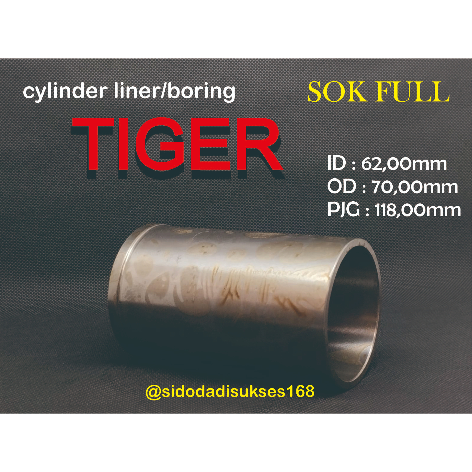 cyilinder liner/boring tiger sok full panjang