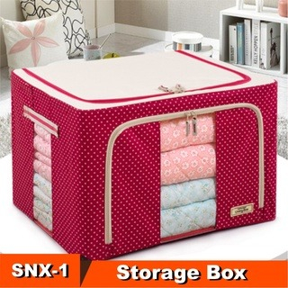 TERMURAH Storage Box Double Zipper Large 66 L / Penyimpan Pakaian / Lemari Baju / Penyimpanan Serbaguna / Kotak Mainan / Lemari Multifungsi