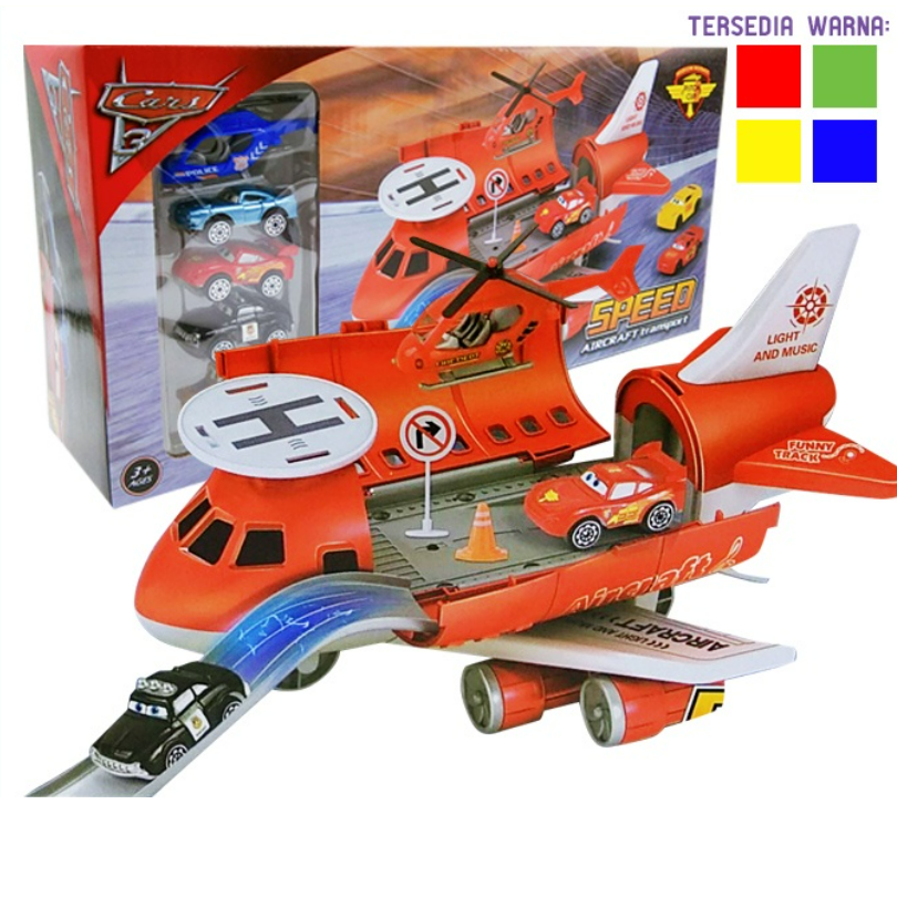 Pesawat Speed Aircraft Transport Mainan Anak DIY Receive Plane Storage Pesawat + Mobil Set CBKS BS