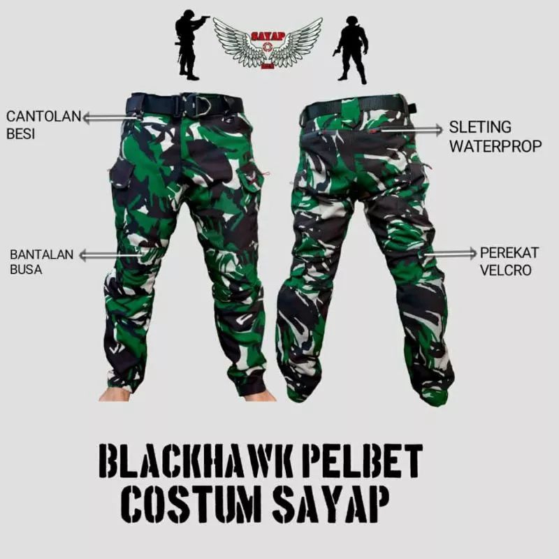CELANA BLACKHAWK STANDAR LORENG BAHAN PELBET IMPORT, CELANA BLACKHAWK LORENG, CELANA TACTICAL