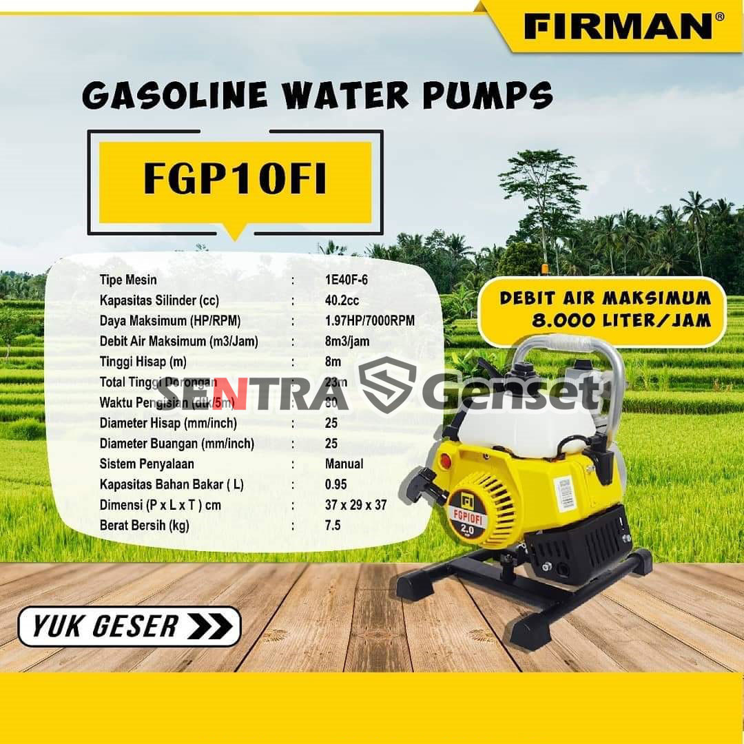 pompa alkon 1 inch / waterpump 1 inch Firman FGP10FI