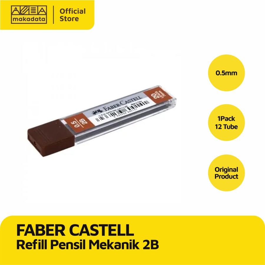 

ISI PENSIL MEKANIK FABER CASTELL 2B / REFILL PENSIL MEKANIK 2B