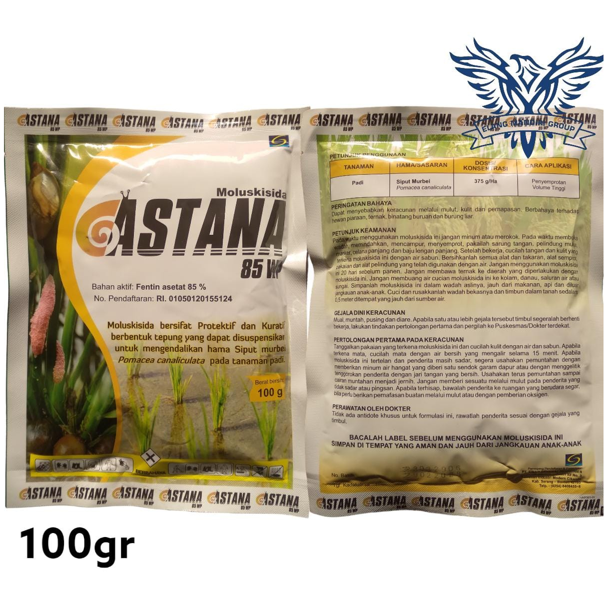 Moluskisida ASTANA 85WP 100gram Fentin Asetat 85 % Pengendali Siput Pada Tanaman