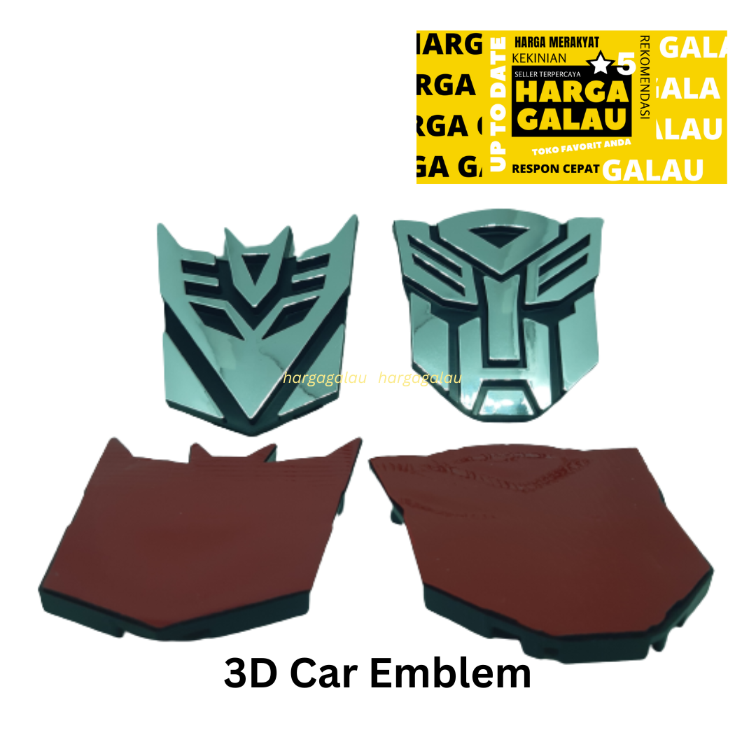 3D Car Emblem Lambang Transformers Untuk tempelan Mobil logo +-8cm