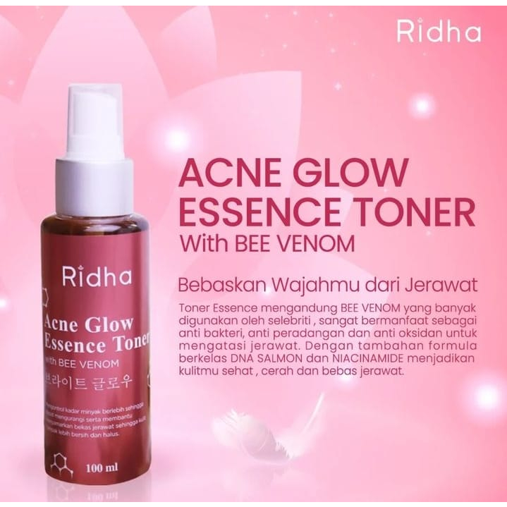 RIDHA Glow Essence Toner BRIGHT - TONER ACNE - REMOVER