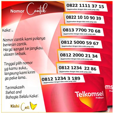 nomor simpati cantik dari terlkomsel jaringa 4g lte bisa COD