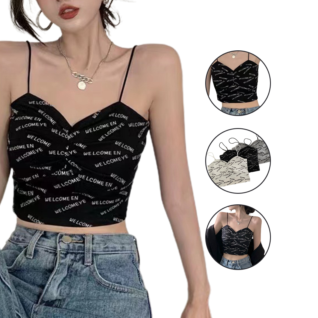 Crop Top YS6130 Korean Style Tanktop Women's Top Shirt - YOYOSOO