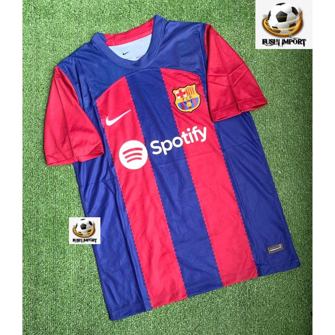 Jersey Baju Bola Barca Home Full Patch 2023 2024 Grade Ori