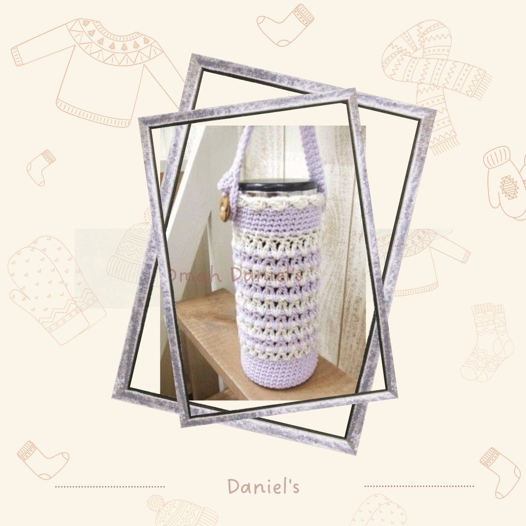 Tas selempang wanita rajut - tas tumbler - tumbler holder lucu/ tumbler holder - Tas Rajut Panjang t