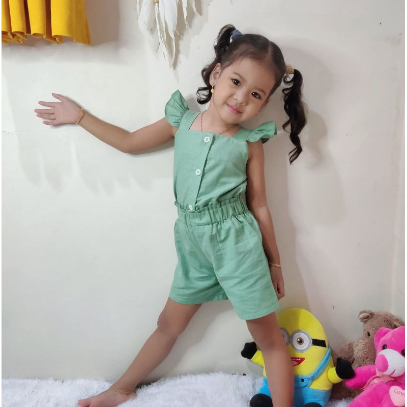 ONESET ANAK LOPIKA BAHAN KATUN LINEN USIA 1-5TH