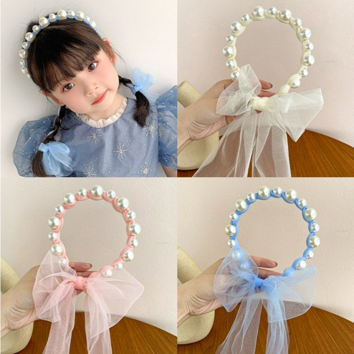 Bando Mutiara Besar Tali Kepang untuk Anak Perempuan Wanita Dewasa Fashion Korea BDO 08 accesoris rambut hiasan rambut bando korea